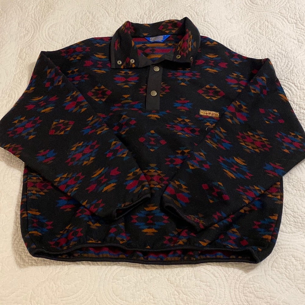Vintage Pendleton Lobo quarter snap, 100% wool